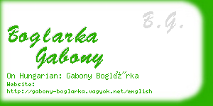boglarka gabony business card